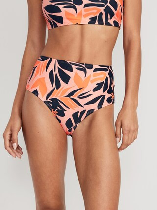 High-Waisted Bikini Swim Bottoms for Women | Old Navy (US)