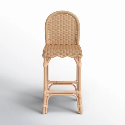 Lacie Rattan Scalloped Edge Bar Stool | Wayfair North America