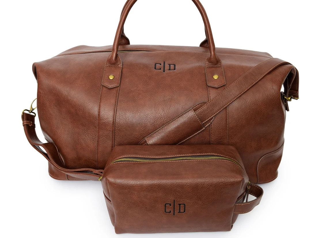 Duffle Bag Grooms Gift Set, Personalized Groomsmen Gift, Travel Bag, Mens Toiletry Bag, Best Man ... | Etsy (US)