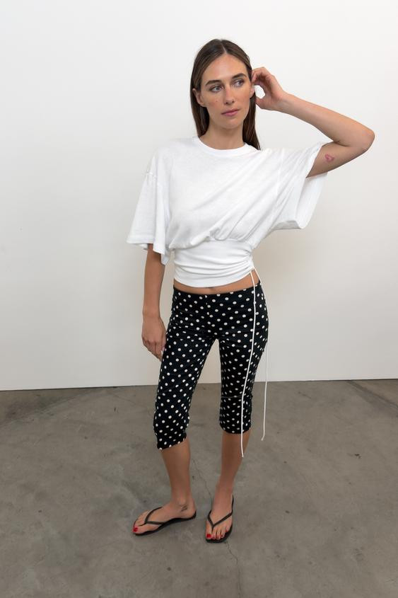 POLKA DOT CAPRI TROUSERS | Zara UK