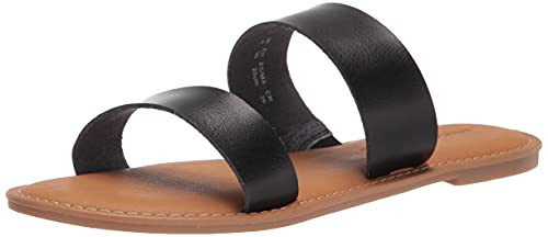 Amazon Essentials Women's Two Band Sandal, Black, 5 | Amazon (US)