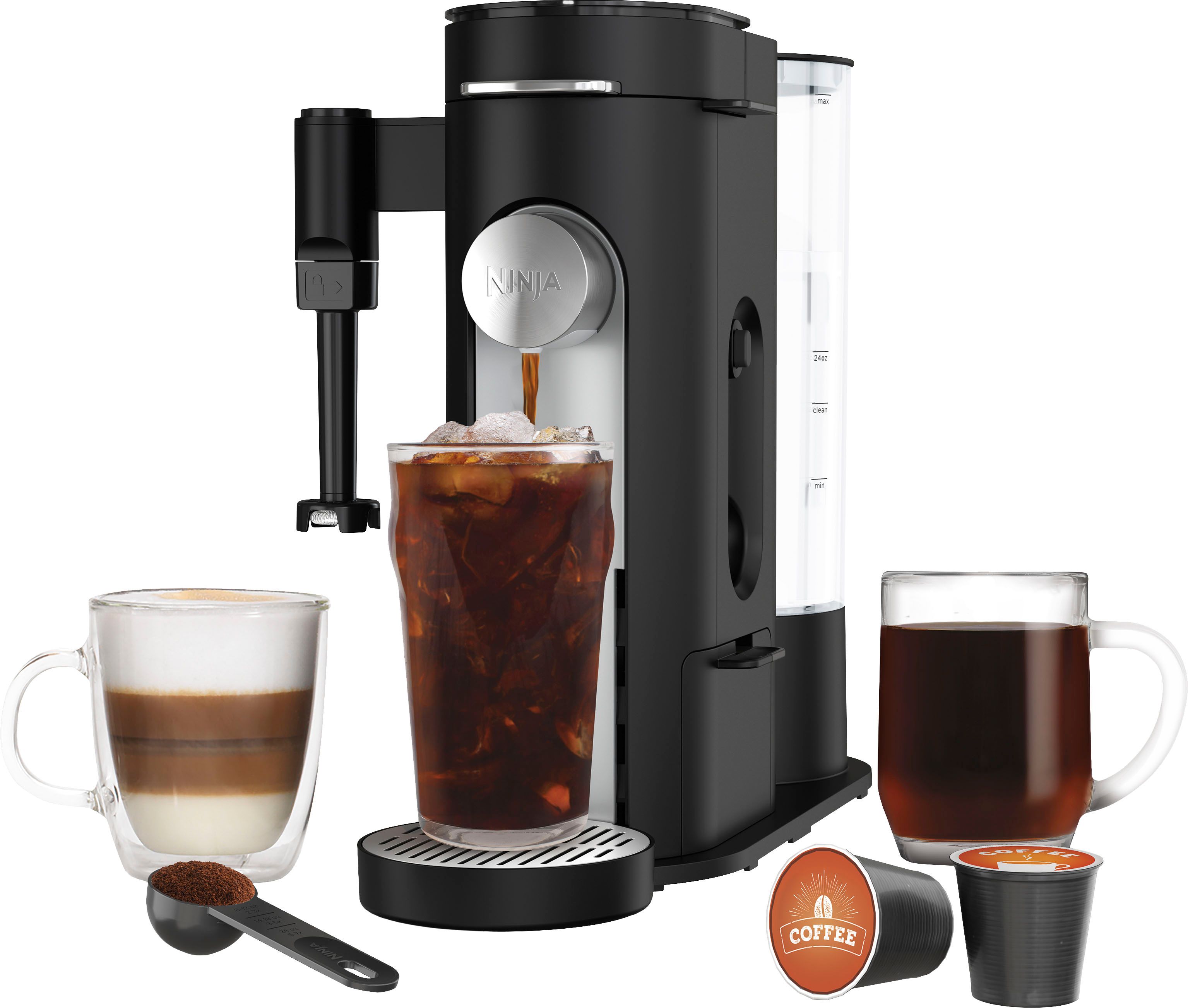 Ninja Pods & Grounds Specialty Single-Serve Coffee Maker, K-Cup Pod Compatible with Built-In Milk... | Best Buy U.S.
