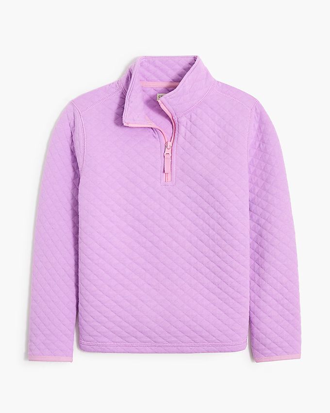 Girls' quilted half-zip pullover | J.Crew Factory