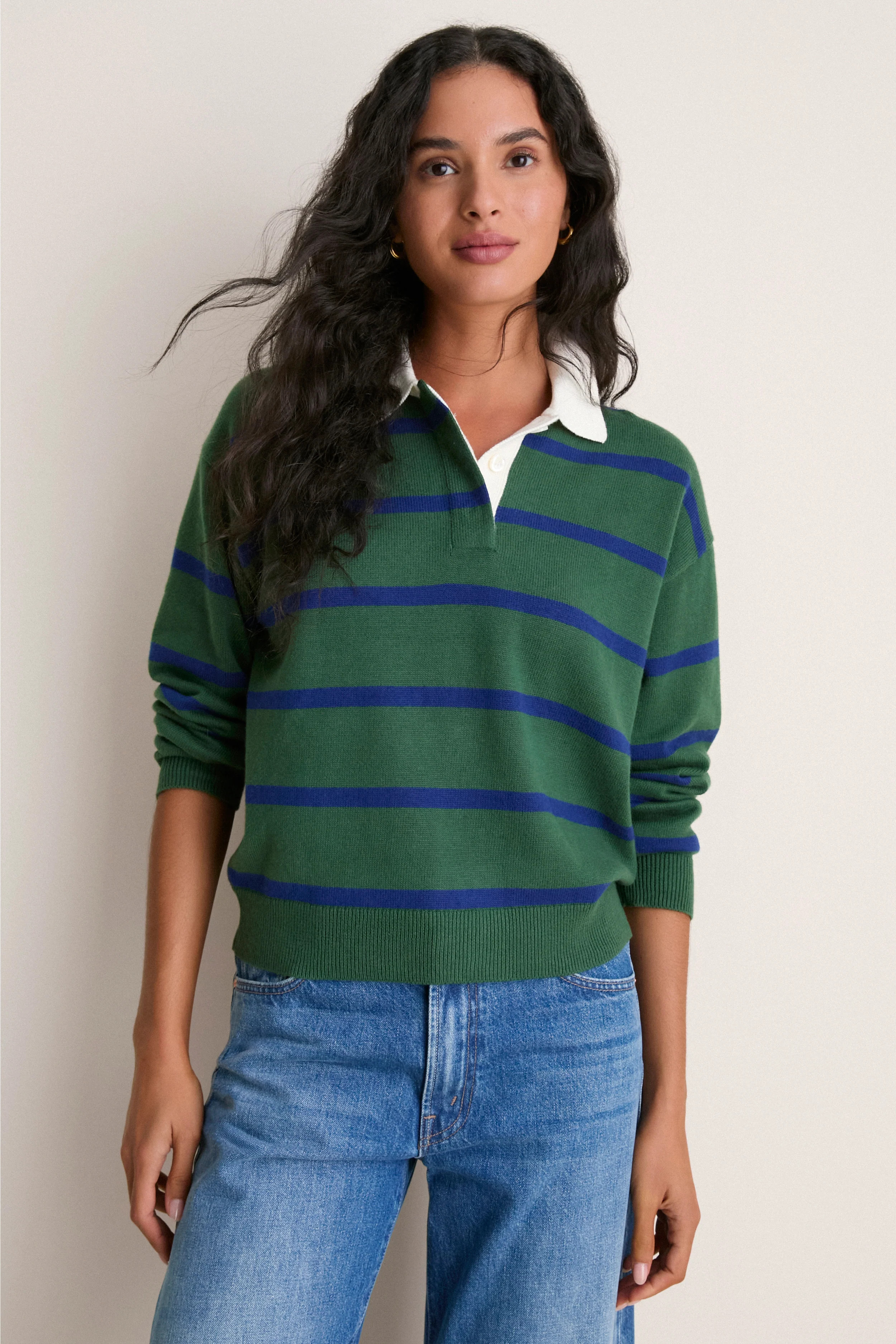 Forest Walk and Galaxy Blue Striped Bond St Polo | Tuckernuck (US)