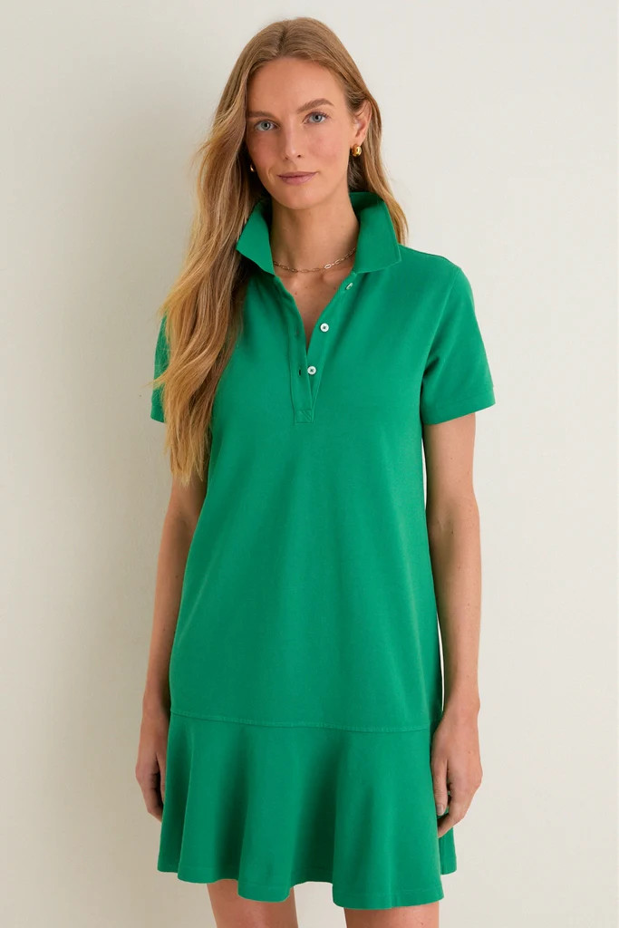 Green Pique May Polo Dress | Tuckernuck (US)