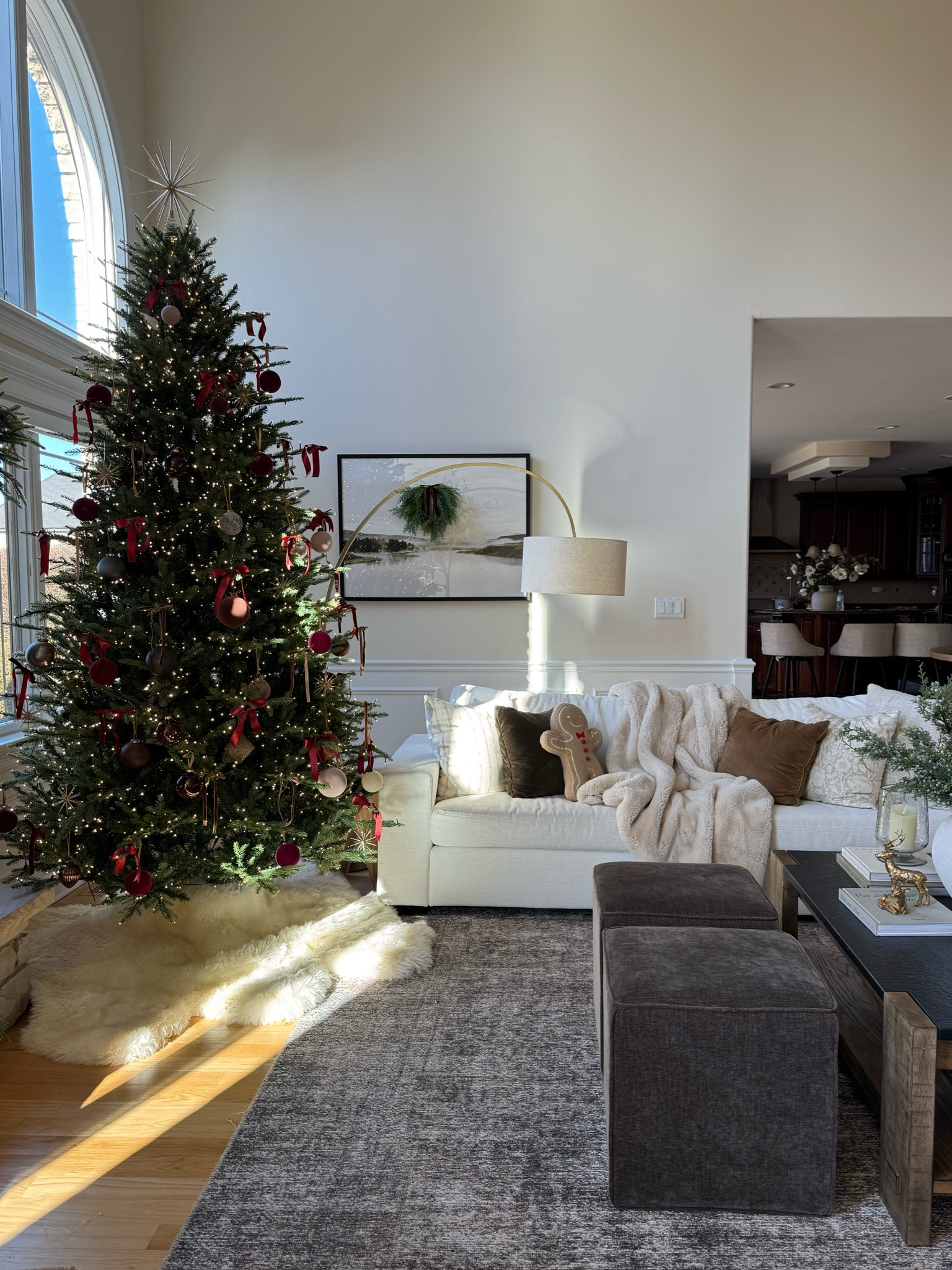Holiday great room views! Loving our traditional color palette this year and this tree is absolutely beautiful! 

#christmastree #christmas #holidaydecor #christmashome #holidayhome #holiday #rug #sofa #coffeetable #throwpillow 

#LTKHoliday #LTKSeasonal #LTKHome