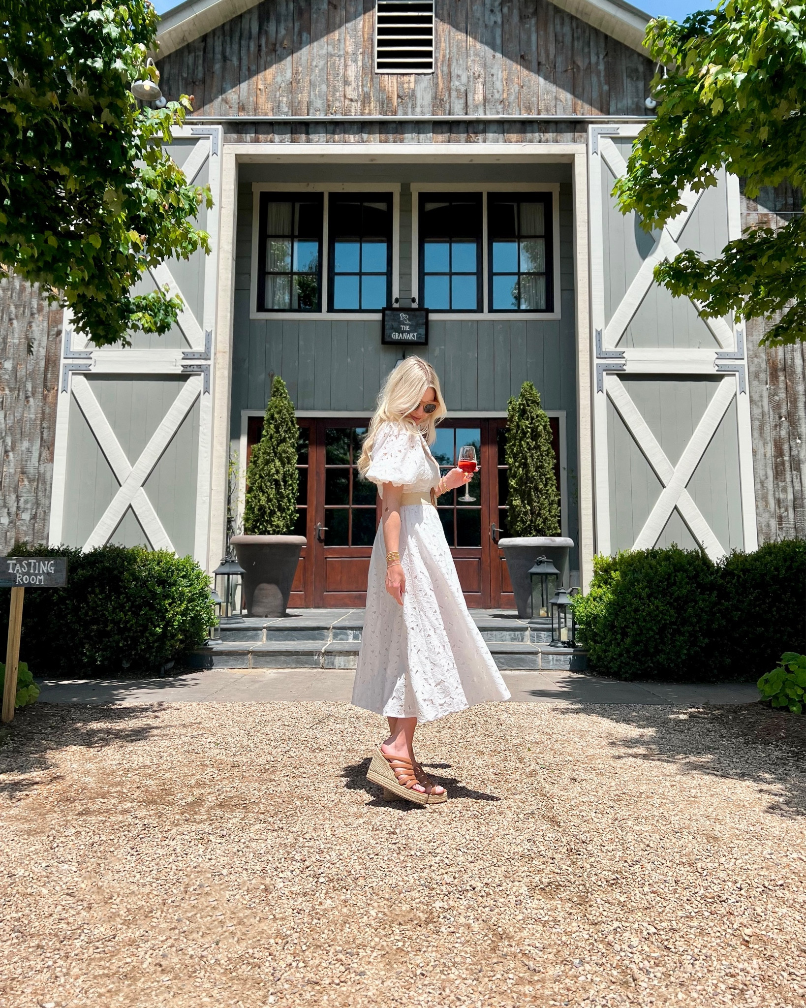 Red dress white eye midi dress, rattan belt, neutral espadrilles 

#LTKunder100 #LTKtravel #LTKSeasonal