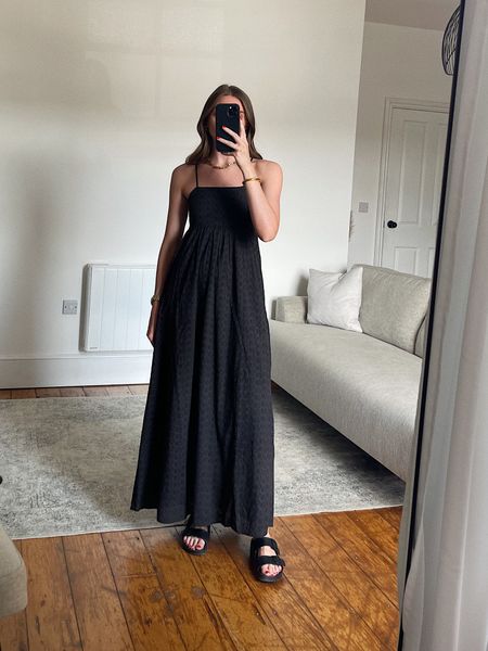 Wearing an Xs in the black cotton maxi dress
I’m 5ft 6 in height #amazonfashionfinds 
