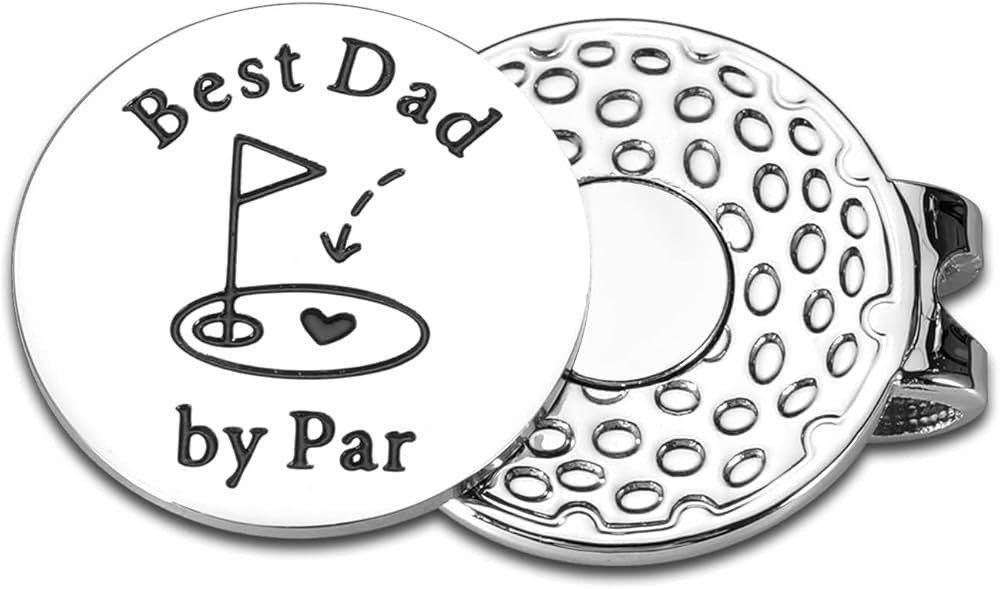 Golf Ball Marker Hat Clip for Men Him Fathers Day Dad Gifts from Wife Dad Birthday Gifts from Dau... | Amazon (US)