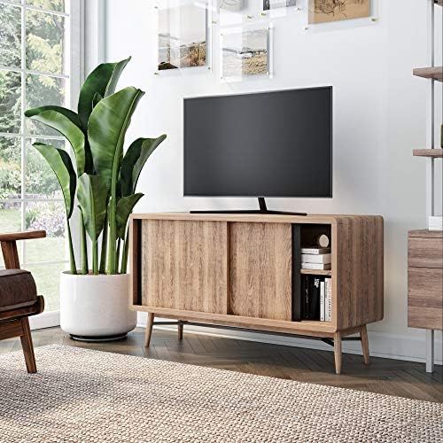 Nathan James Liam Modern Mid-Century TV Stand, Media Console or Entertainment Cabinet with Slidin... | Amazon (US)