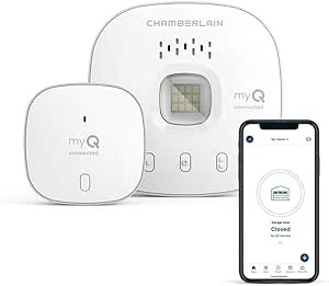 myQ Chamberlain Smart Garage Control - Wireless Garage Hub and Sensor with Wifi & Bluetooth - Sma... | Amazon (US)