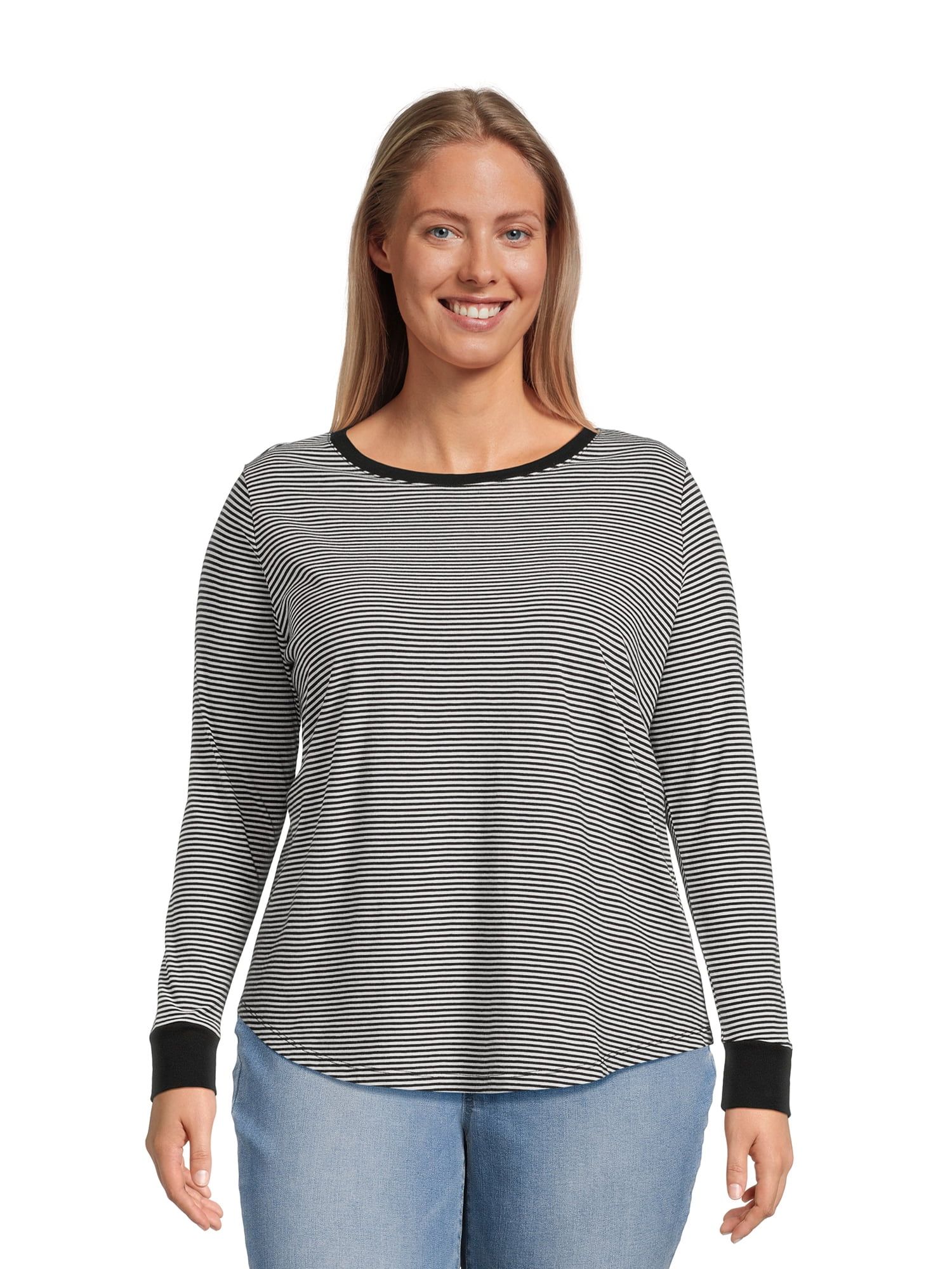 Terra & Sky Women's Plus Size Long Sleeve T-Shirt | Walmart (US)
