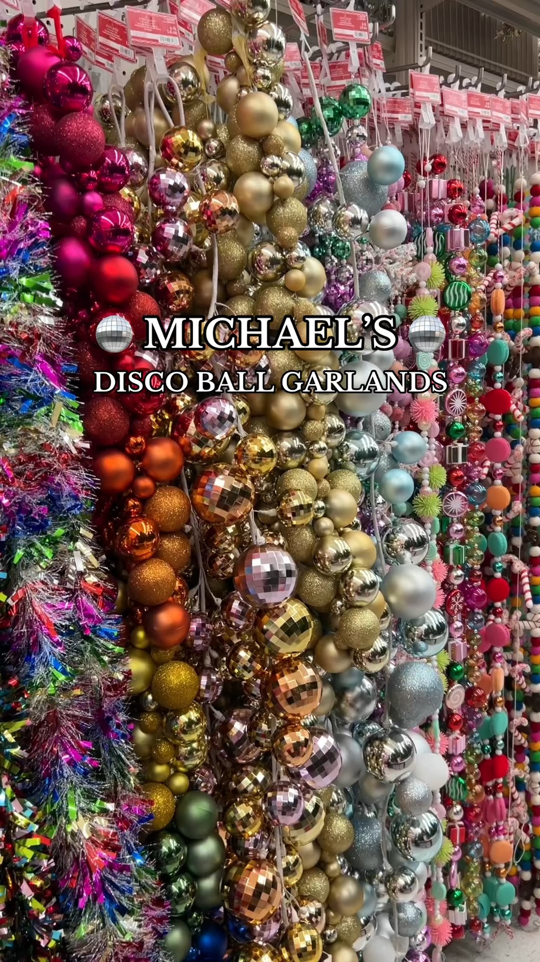 Disco ball & ornament garlands! These would be so cute to put on a Christmas tree, along a staircase handrail, or on the edges of a floor length mirror! 🪩🕺

#discoball #home #homedecor #christmas #christmastree #christmasdecor 

#LTKVideo #LTKHoliday #LTKGiftGuide