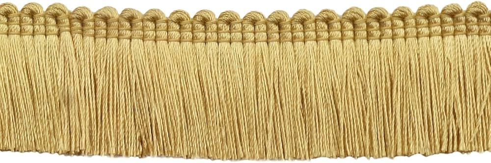 1 1/2" Long (3.5cm) Basic Trim Collection Brush Fringe Trim (0150SB), Light Gold #B7 (Light Yello... | Amazon (US)