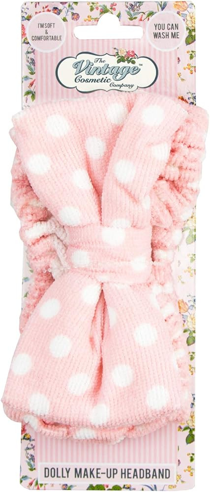 The Vintage Cosmetic Company Dolly Make Up Retro Headband, Skincare Headband Hold Back Hair, Soft... | Amazon (US)