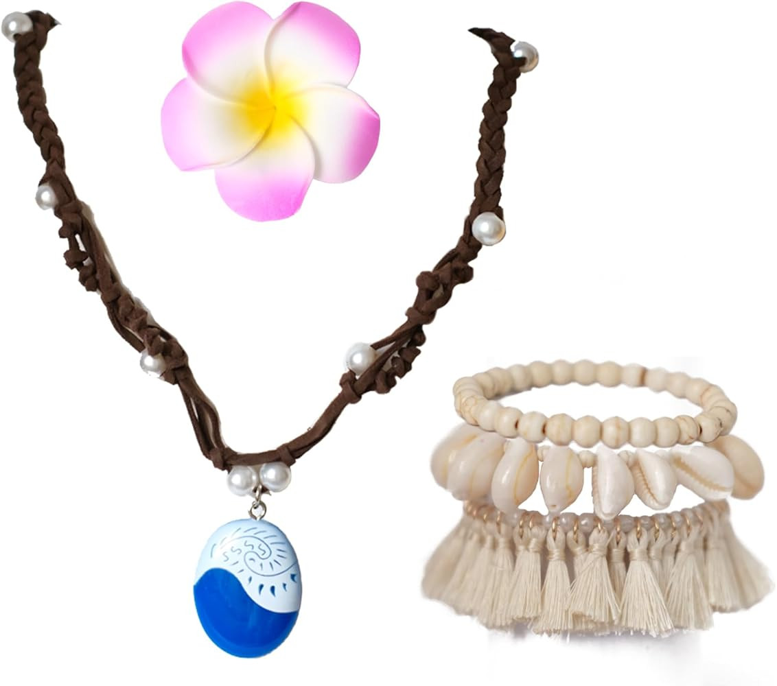 Princess Costume Set Handmade Woven Ocean Pendant Boho Shell Anklet Halloween Party Costumes Dres... | Amazon (US)