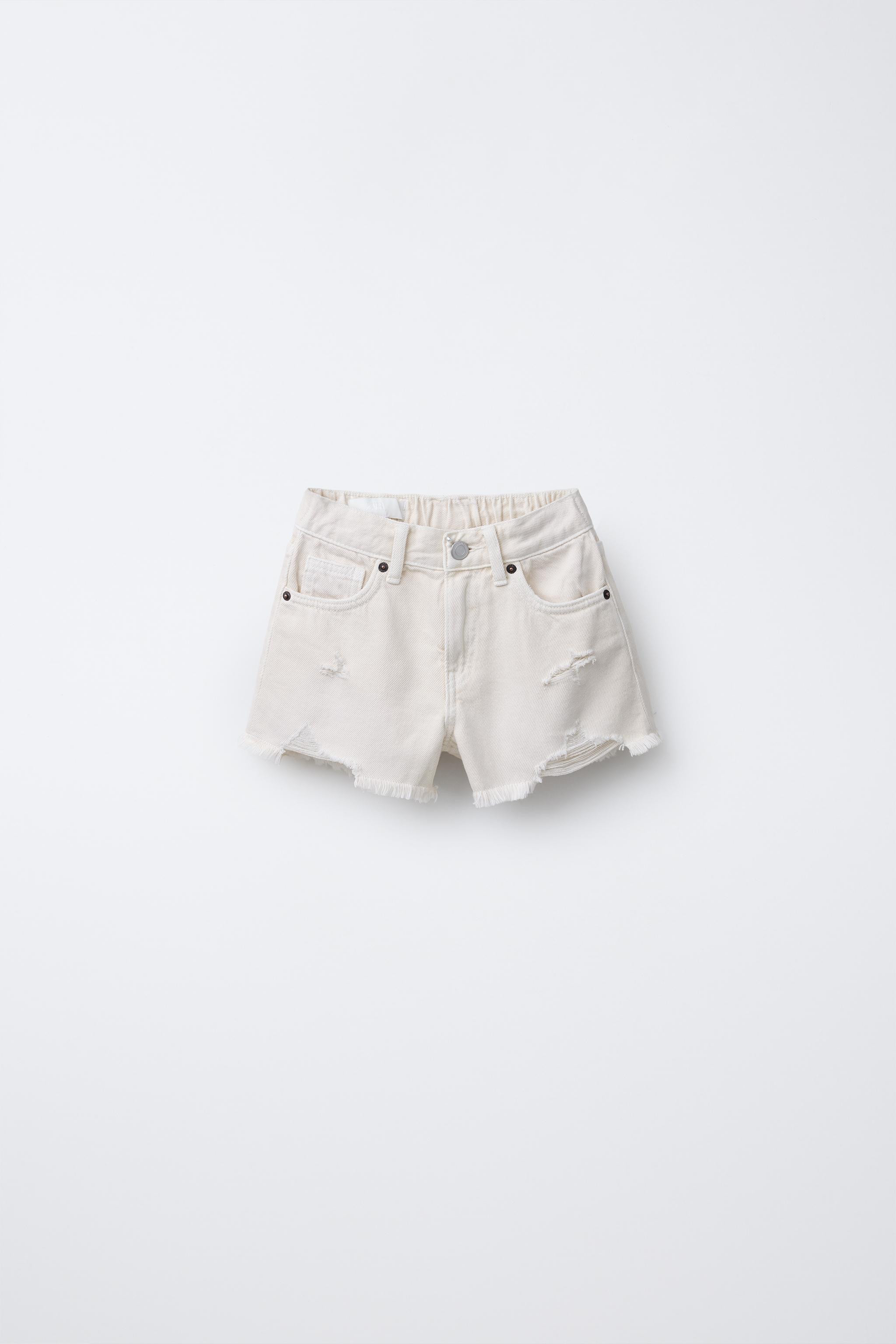 RIPPED DENIM SHORTS | Zara US