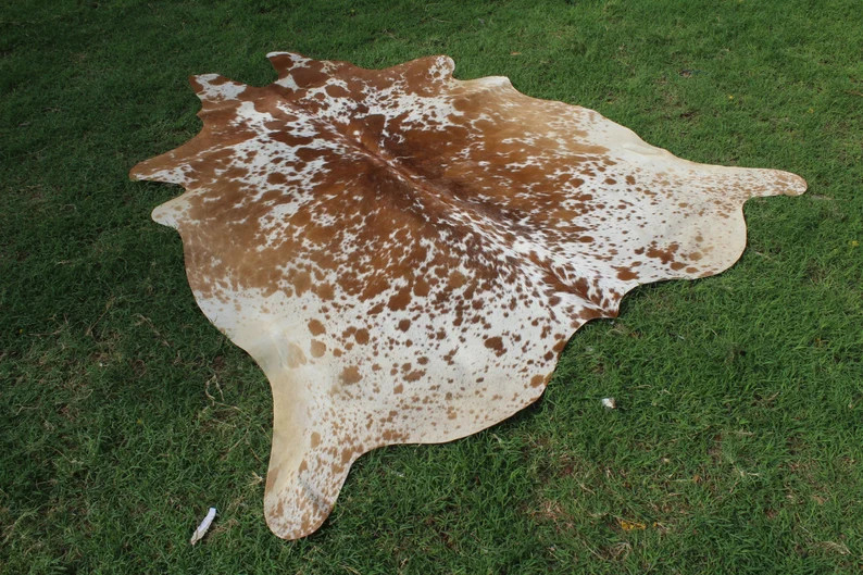 Brown and White Cowhide Rug Brazilian Cowhide Rug Natural | Etsy | Etsy (US)