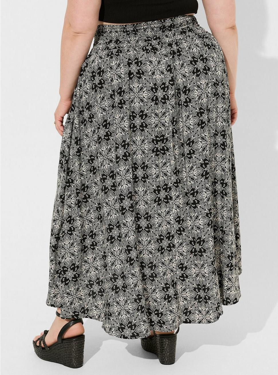 Maxi Challis Smocked Waist Tie Skirt | Torrid (US & Canada)