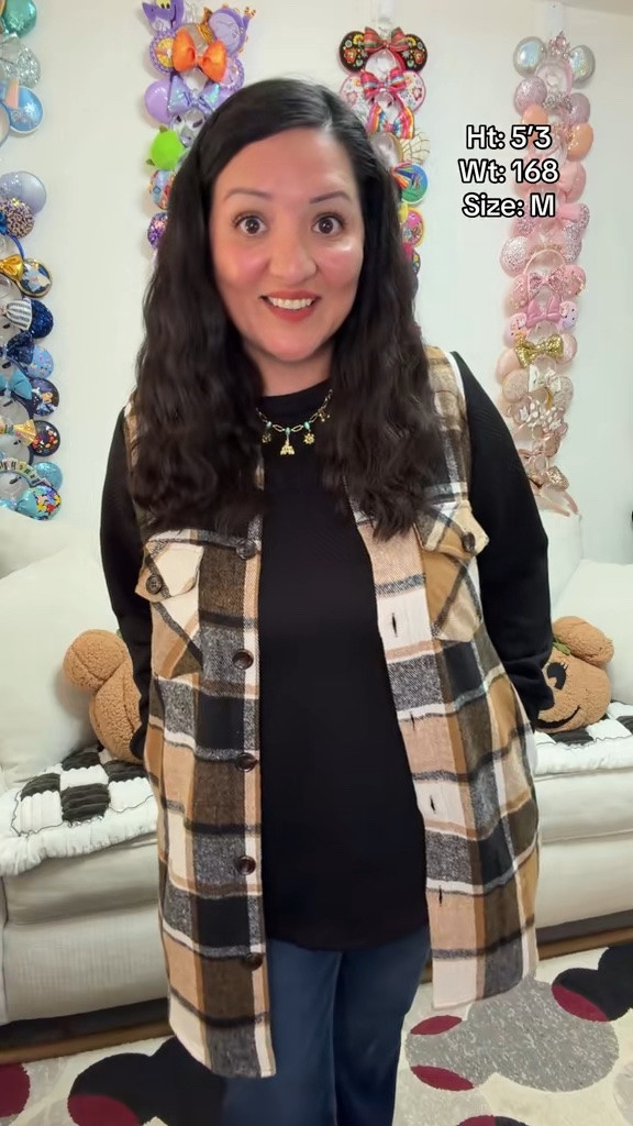 A little plaid, a little cozy, and SO easy to style! 🍂🤎 This BloomChic sleeveless jacket is the perfect fall layer for running errands, school drop-offs, or just enjoying a crisp fall day. I love that you can wear it buttoned or open—and the pockets are always a win! 🙌

Shop this look and use code LTK15 for 15% off! ✨

#BloomChic #FallFashion #FallOutfitIdeas #MomStyle #PlusSizeFashion

#LTKootd #LTKgrwm #LTKdayinmylife