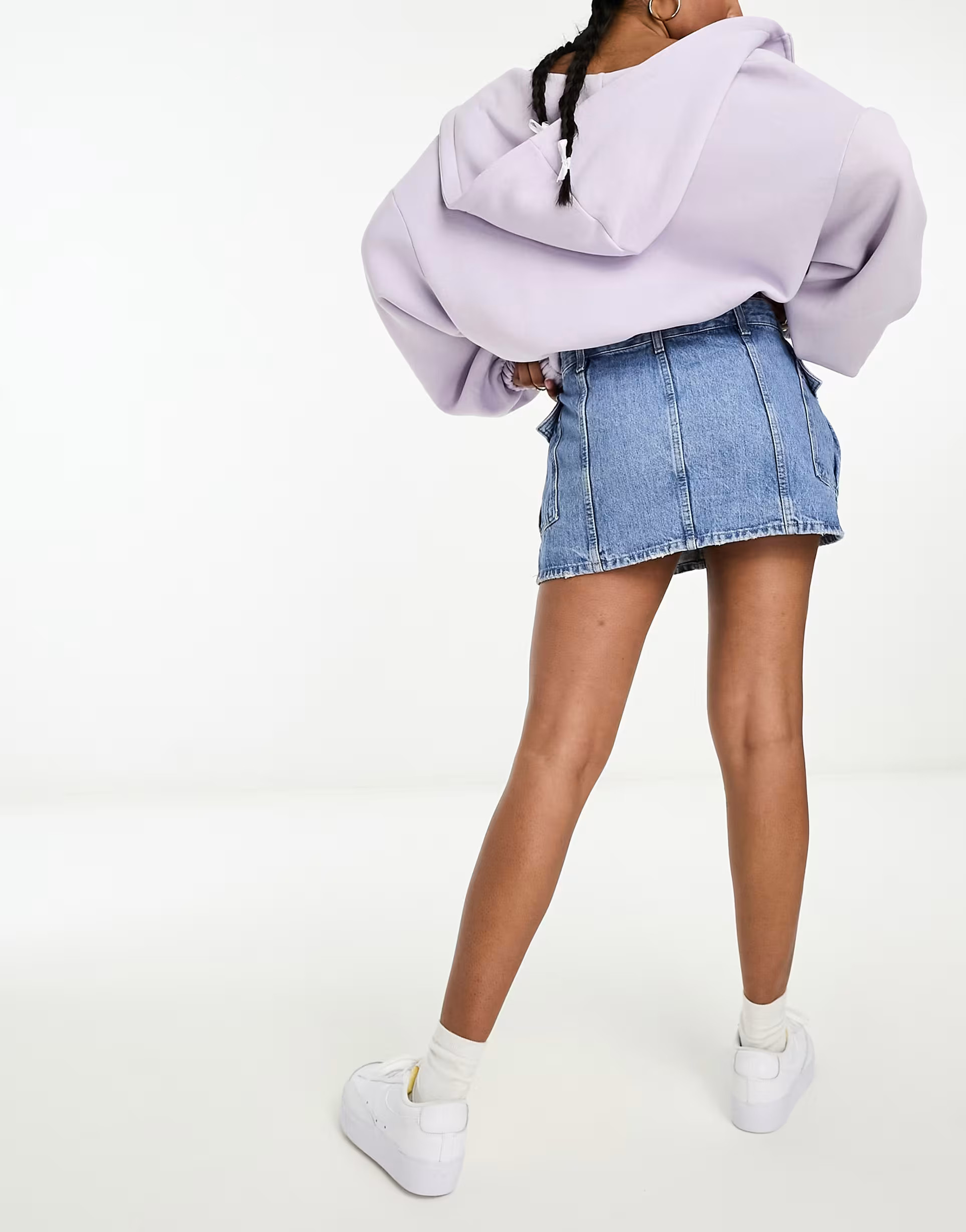 Pull&Bear - Denim cargo mini-rok in blauw | ASOS (Global)