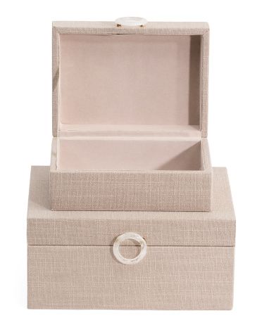 Set Of 2 Boxes With Ring Clasp | TJ Maxx