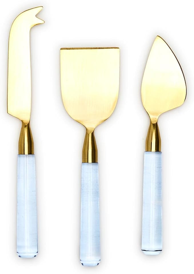 Two's Company Blue Skies Set of 3 Cheese Knives in Gift Box | Amazon (US)