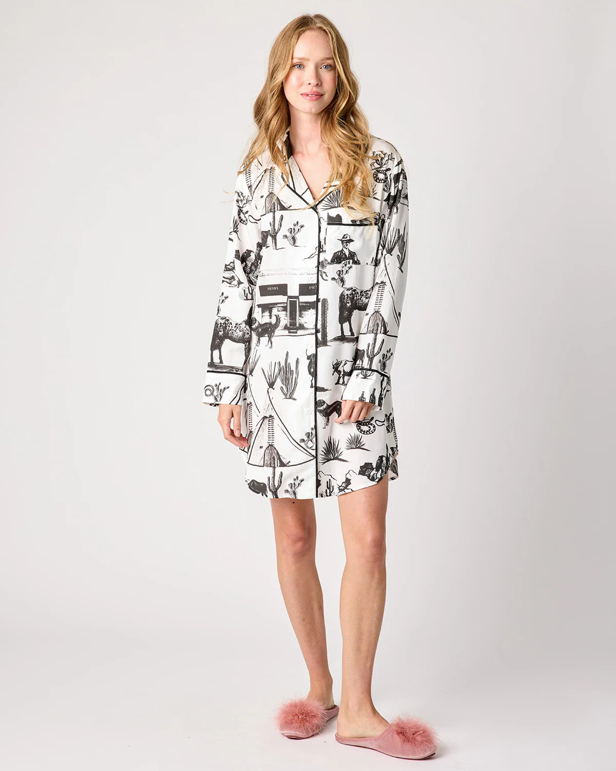 Marfa Toile Sleep Shirt | Katie Kime Inc