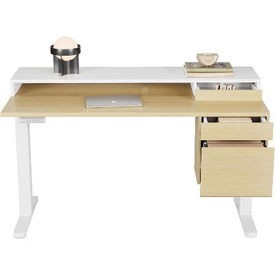 Standing Desk with Drawers and File Cabinet, 47 Inch Electric Height Adjustable Desk with Storage, Ergonomic Stand Up Table with Monitor Stand | Target