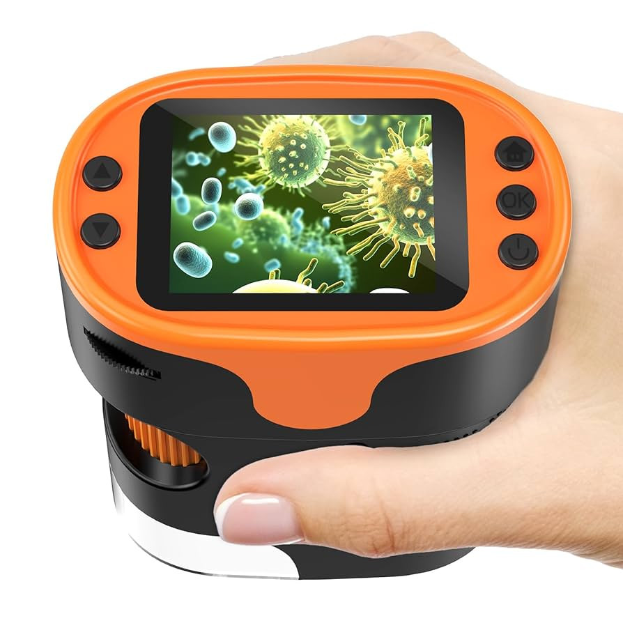 1000X Handheld Microscope for Kids 4K 2.0" Screen Rechargeable Mini Pocket Digital Microscopes w/... | Amazon (US)