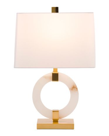 23.25in Alabaster Table Lamp | Marshalls