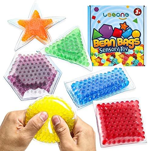 Sensory Water Beads Toy for Kids 6 Pack, Shapes Learning Toy for Toddlers, Fidget Stress Toys for Au | Amazon (US)