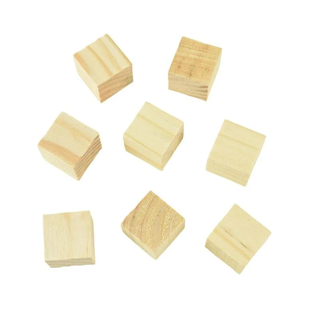 Natural Wooden Cube Blocks, 1-Inch, 8-Count | Walmart (US)