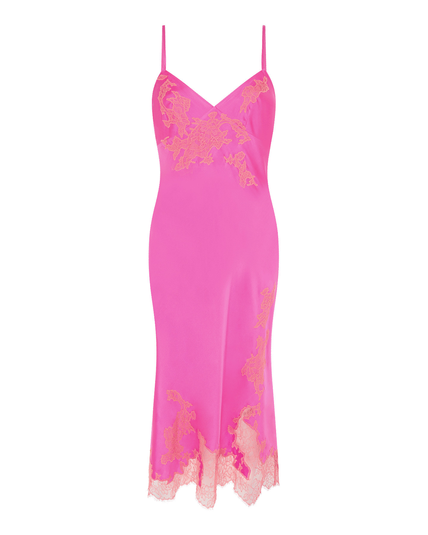 Christi Long Slip in Pink/Terracotta | By Agent Provocateur All Nightwear | Agent Provocateur (US)