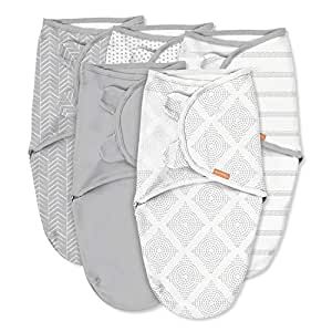 SwaddleMe Original Swaddle – Size Small, 0-3 Months, 5-Pack (Grays for Days ) | Amazon (US)