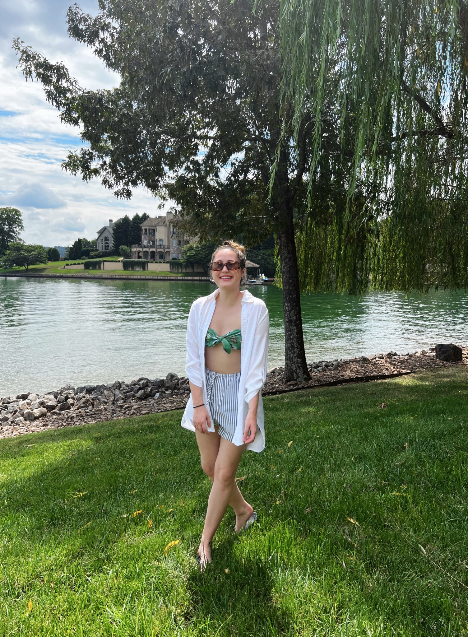 Lake day summer outfit for tanning 

#LTKootd #LTKSwim #LTKSeasonal