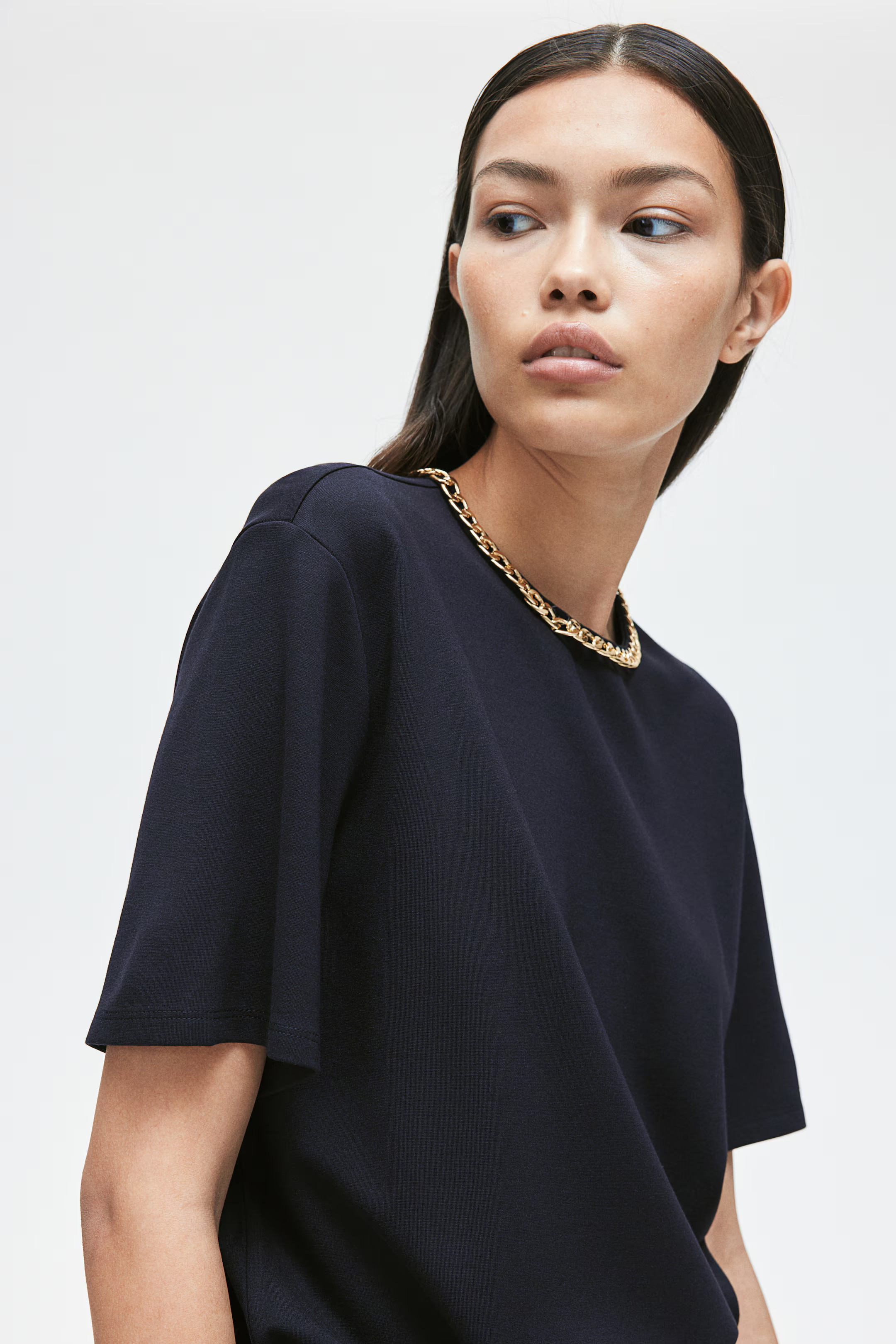 Chain Detail Top - Black - Ladies | H&M AU | H&M (AU)