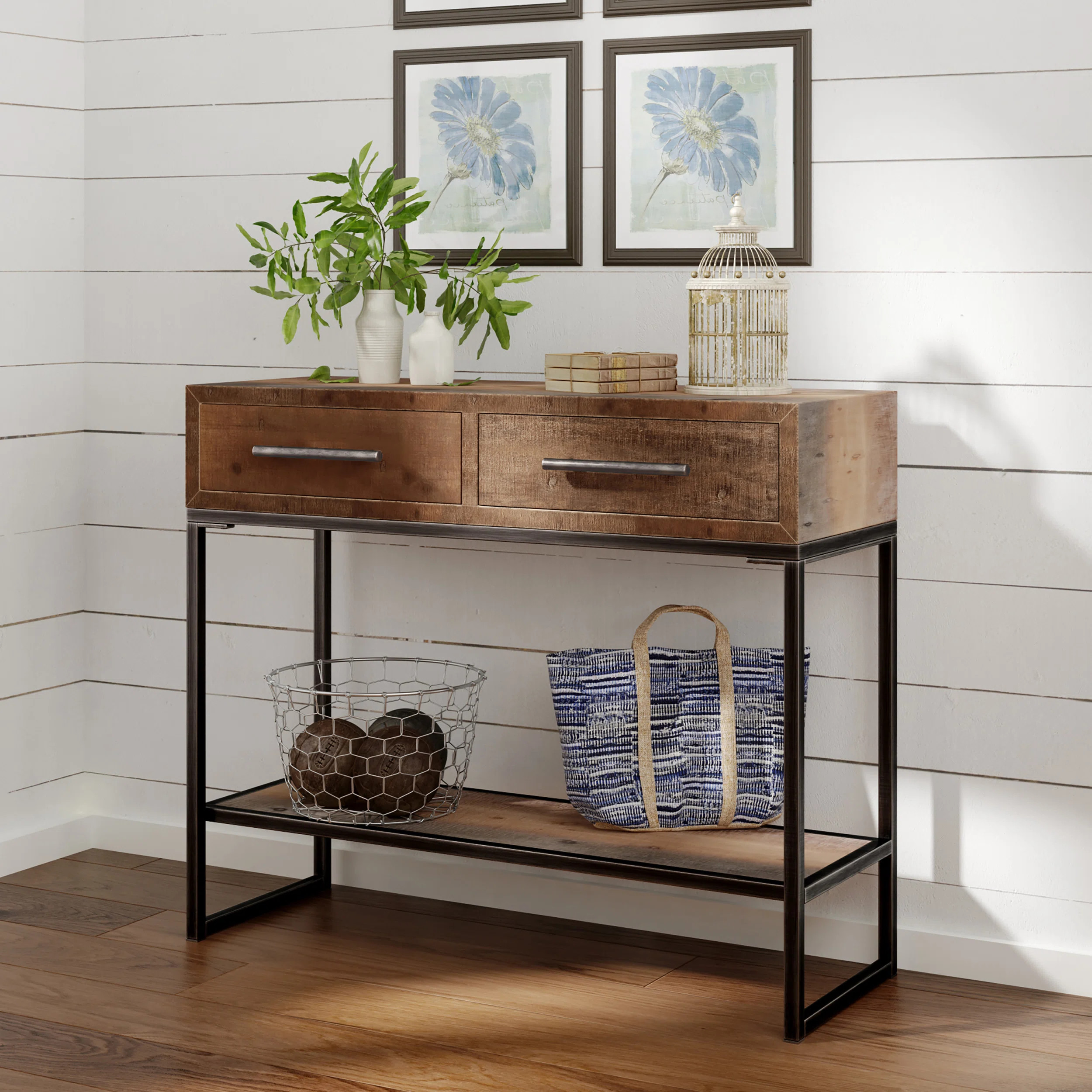 Finch Morris Finch Wood and Metal Console Table with 2-Drawers & Reviews | Wayfair | Wayfair North America