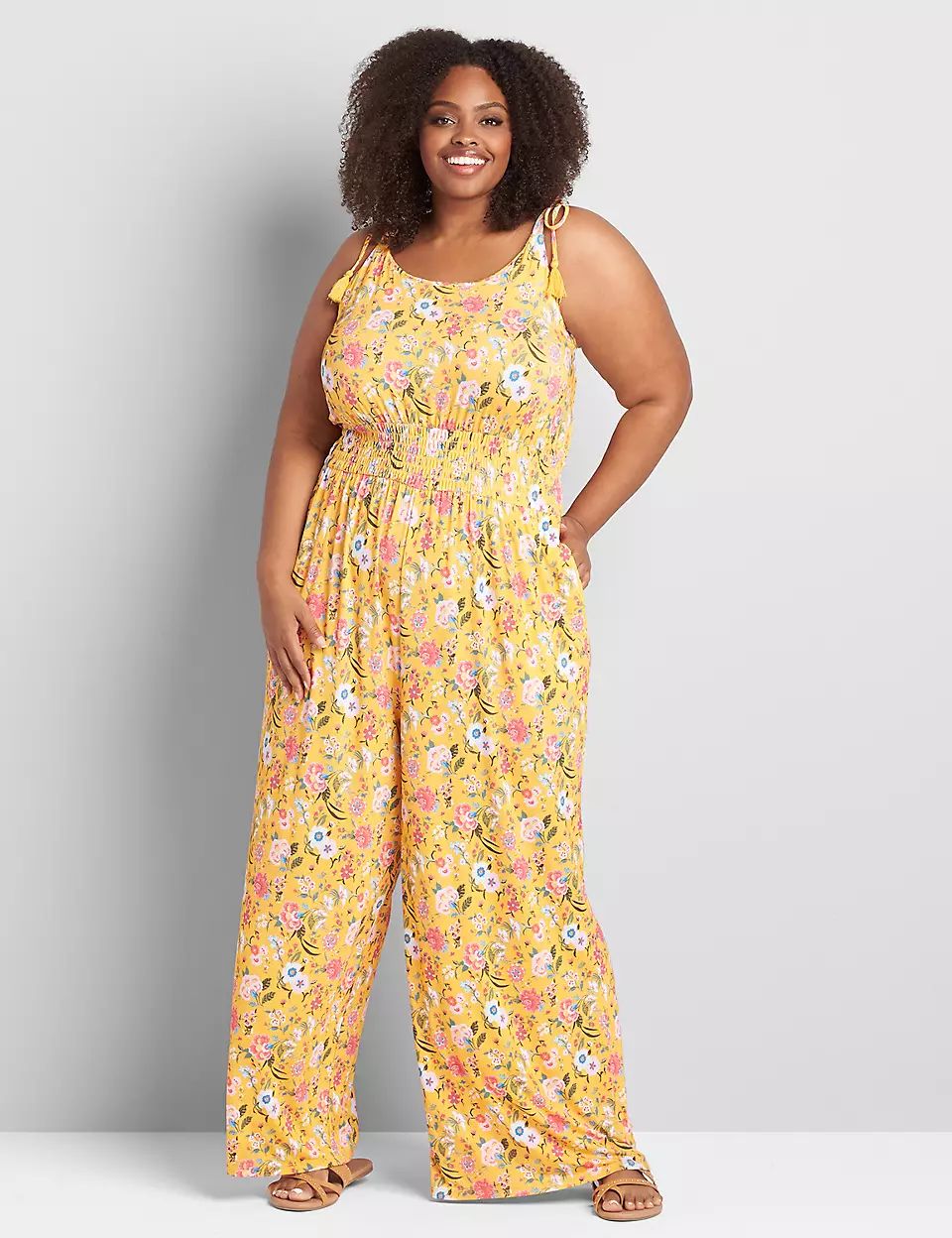 Printed Tassel-Straps Jumpsuit | Lane Bryant (US)