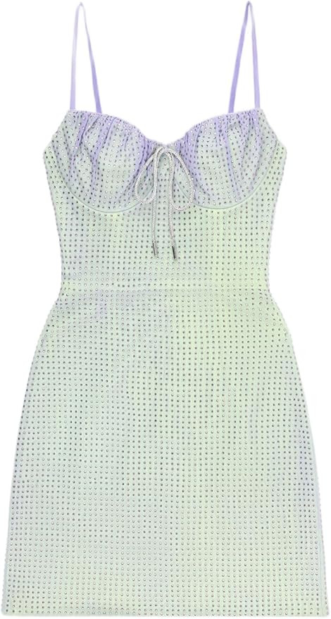 Amazon.com: AREA, Crystal Hotfix Mini Dress : Amazon Luxury | Amazon (US)
