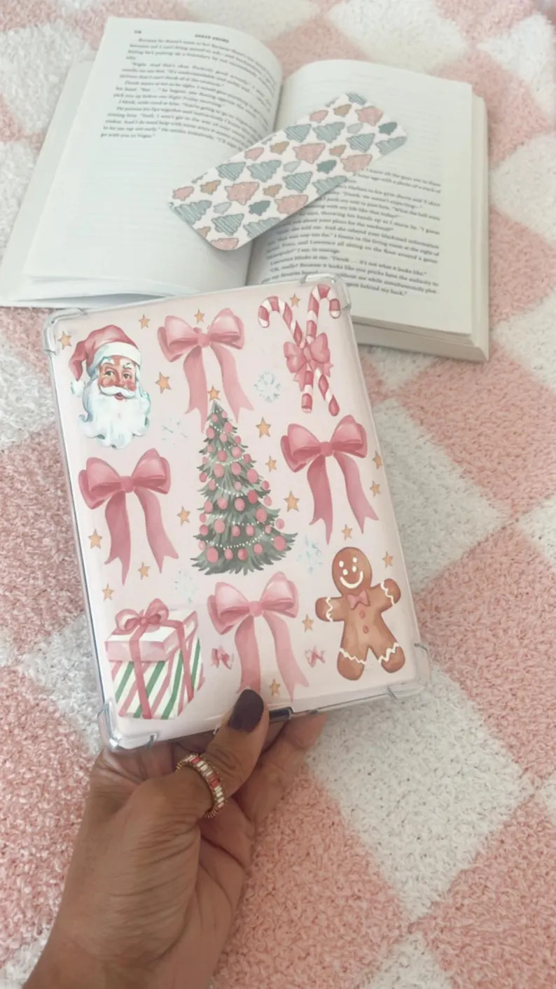 Pink Coquette Bows Kindle Case Insert,christmas Bows Kindle Insert,all Booked for Christmas Kindl... | Etsy (US)