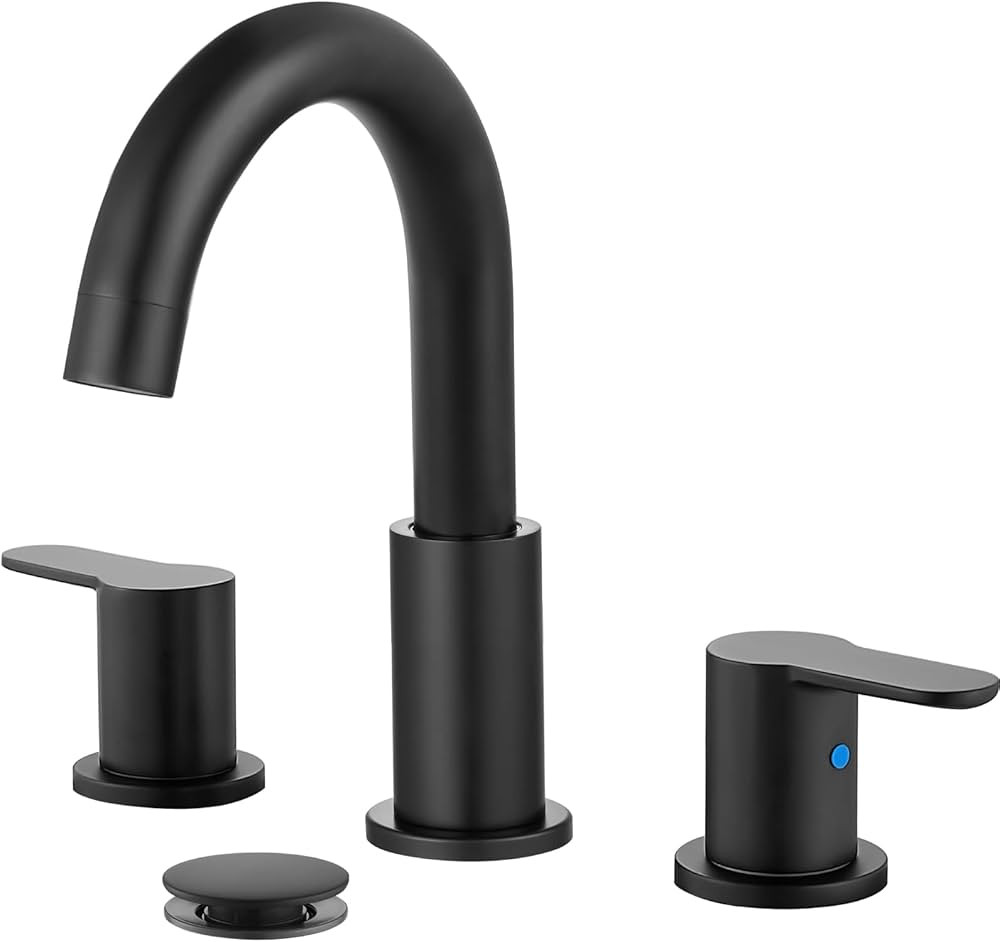 gotonovo Bathroom Faucets for Sink 3 Hole 2 Handles Bathroom Sink Widespread Faucet with Pop Up D... | Amazon (US)
