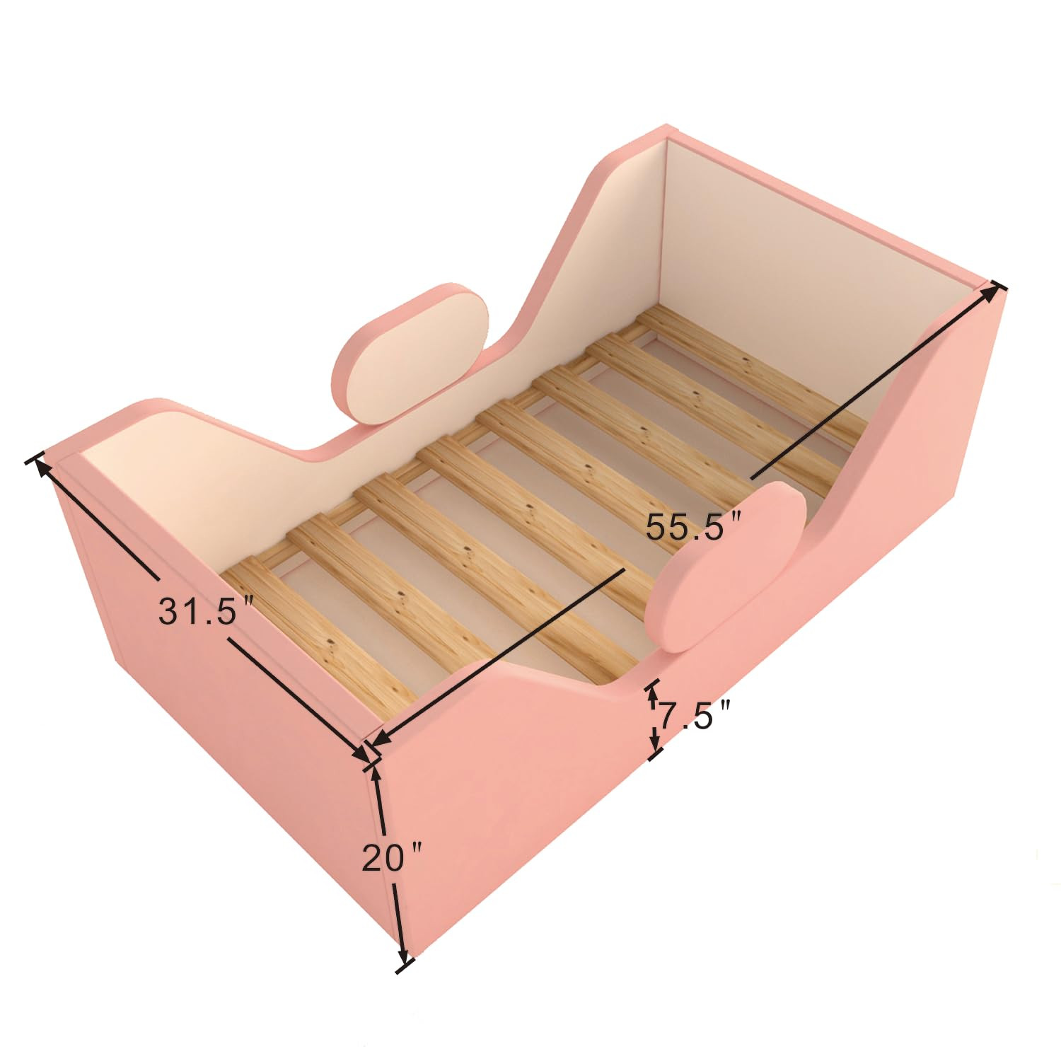 Toddler Bed, Child Bed for Kids with Extra Safty Broad, Standard Crib Size Toddler Bed, Certified... | Amazon (US)