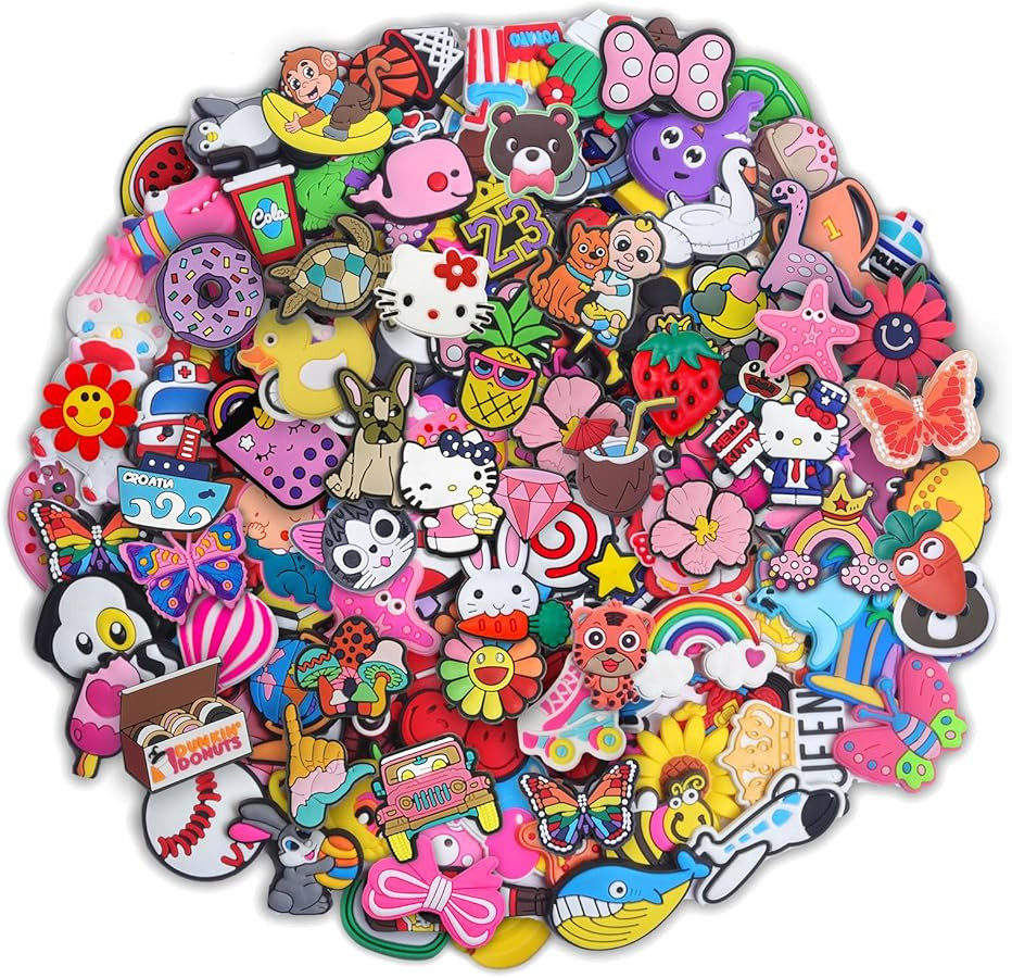 50,100 PCS Non-Repeat Shoe Charms, Shoe Decoration Party Gifts for Boys Girls Kids Women | Amazon (US)