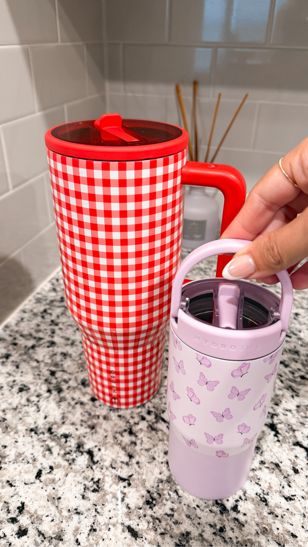 hydrojugs, summer hydrojugs, summer picnic hydrojug, red plaid water bottle, 14 oz sport hydrojug, hydrojug traveler, purple butterfly water bottle, kids water bottle

#LTKSeasonal #LTKmomlife #LTKKids