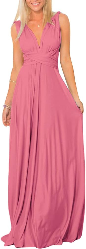 Women Transformer Hi Low Evening Long Prom Dress Halter Convertible Multi Way Spaghetti Strap Wed... | Amazon (US)