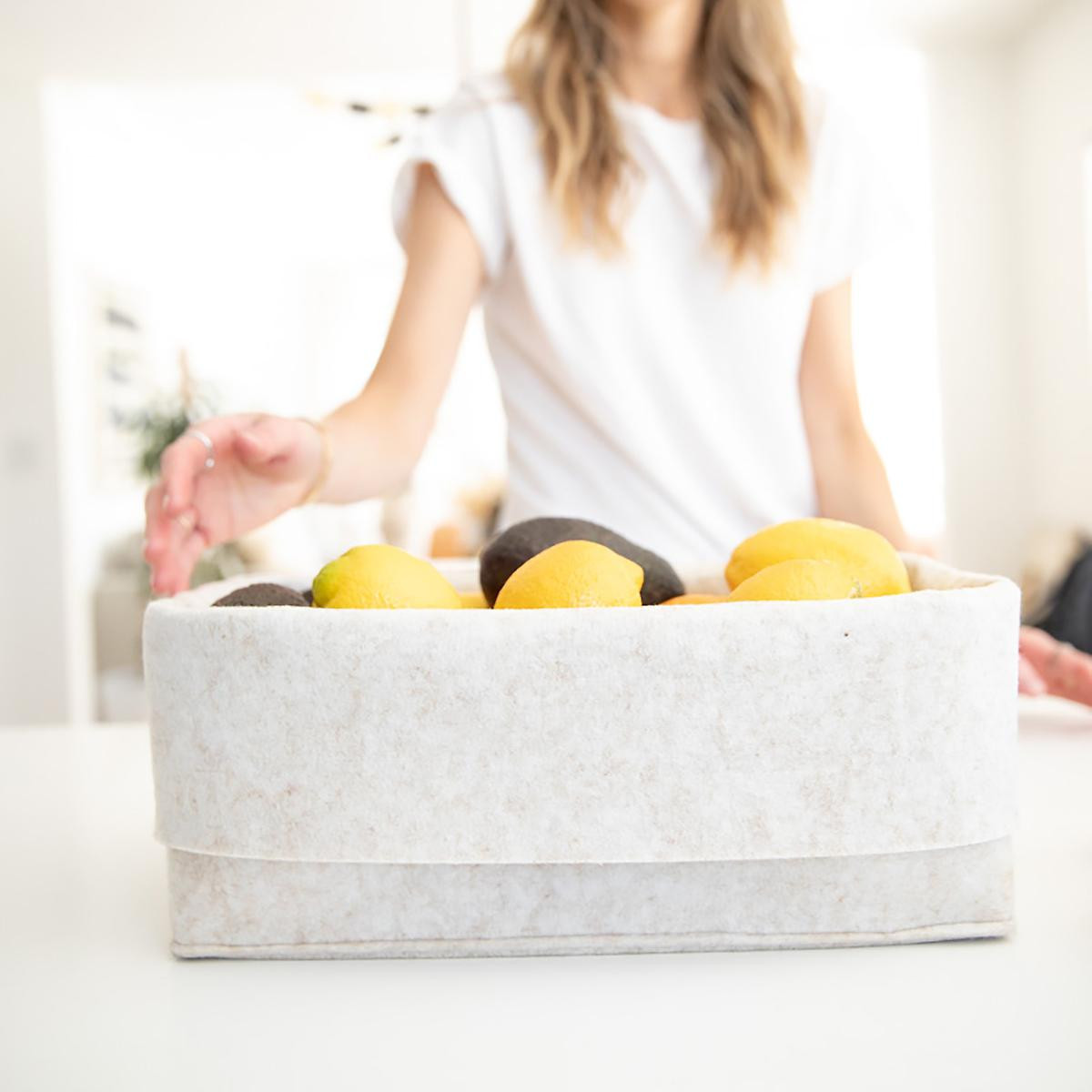 SortJoy Stone Flex Bin | The Container Store