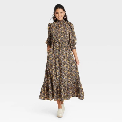 Women's Balloon Long Sleeve Dress - Universal Thread™ Floral | Target