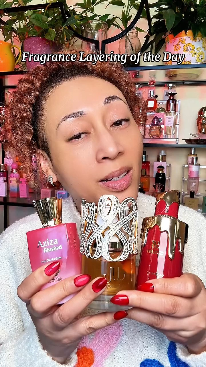 Fragrance layering of the day and this one is warm, sweet, and full-bodied in the best way: Aziza Blushed opens it up with a soft fruity-floral sweetness that feels light and feminine without being too delicate. Lattafa Dalal brings in that rich core with caramel, vanilla, and a hint of orange… this is where it turns warm and comforting. Then Rizz Tiramisu Cherry adds that final layer… a creamy cherry note with a dessert-like finish that gives it depth and personality. So it moves from soft and pretty → warm and cozy → rich and dessert-like. It’s one of those combinations that feels noticeable without being overwhelming… sweet, layered, and very intentional. Pricing and availability may change at any time. Check TikTok Shop for the current price and details before you check out. #TikTokShopSpringGlowUp #fragrancelayering #lattafa #perfumelover #beautyover40

#LTKOver40 #LTKBeauty