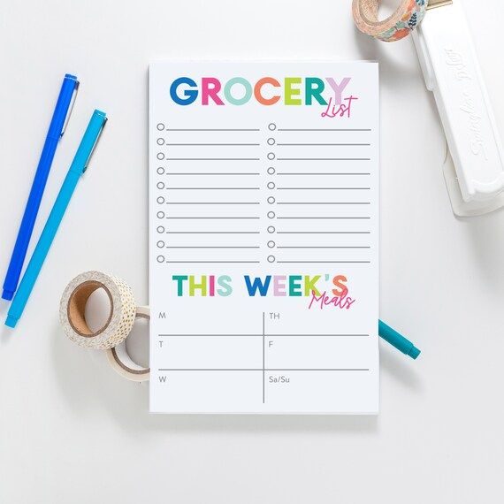 Meal Planning Notepad Grocery List Notepad Meal Prep | Etsy | Etsy (US)